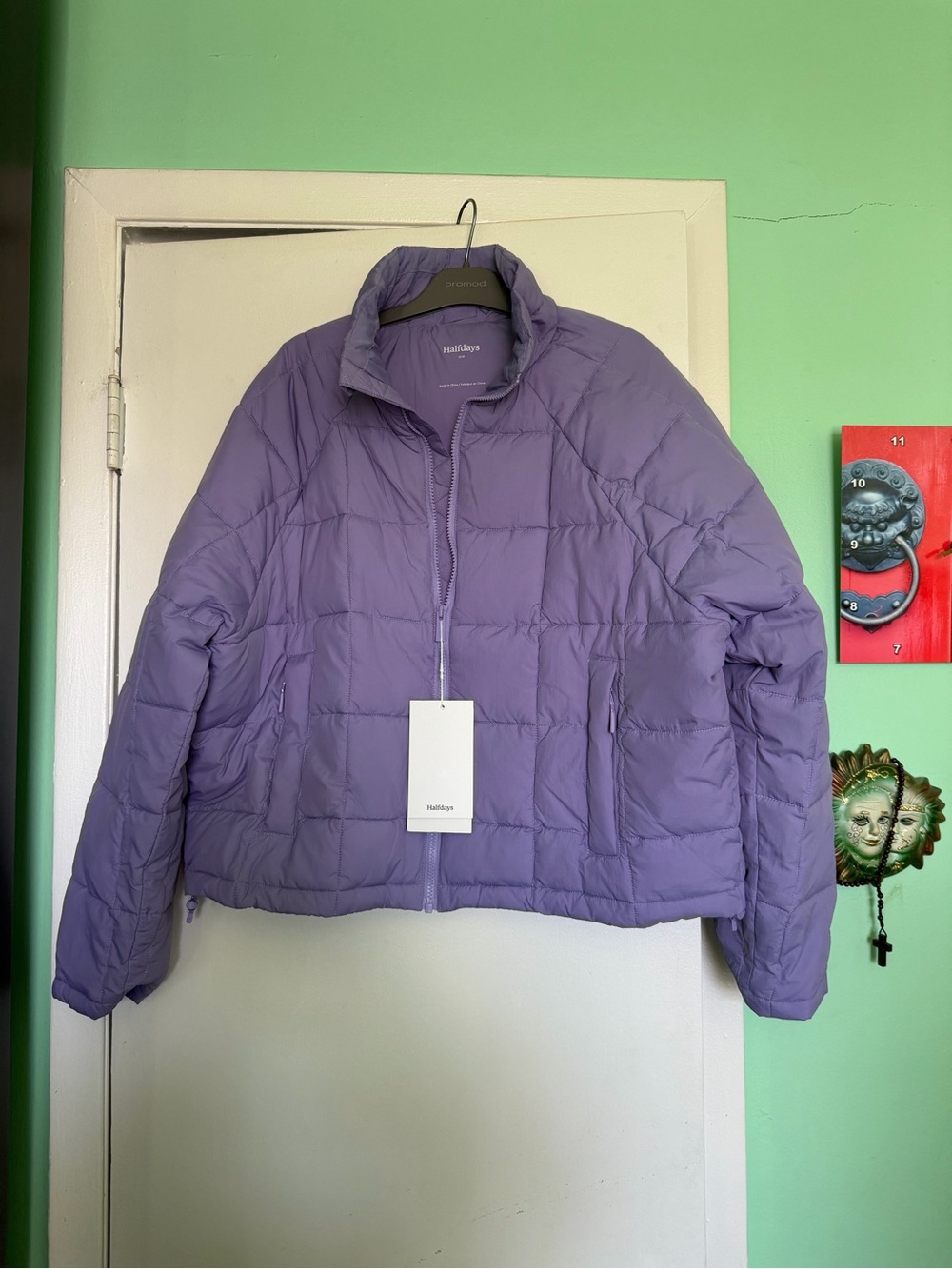 Halfdays Lavender Quilted Puffer Jacket - Women's